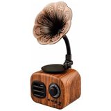 Sonia Gramofon Bluetooth Hoparlör - Kahverengi