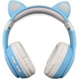 Sonia SN-CT888 Bluetooth LED Işıklı Kulak Üstü Kedi Kulaklık - Açık Mavi
