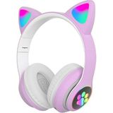 Sonia SN-CT888 Bluetooth LED Işıklı Kulak Üstü Kedi Kulaklık - Pudra