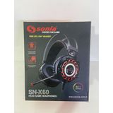Sonia SN-X60 RGB LED Işıklı Oyuncu Kulaklığı, 50mm Sürücü | 7 Renk Aydınlatma, Gürültü Önleyici Mikrofon, 2.2 Metre Kablo, 20Hz-20KHz Frekans, Çift Frekanslı Ses
