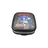Sonic 4 Bölmeli Beslenme Kabı, Kaşık ve Çatal İçinde, Siyah