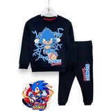 Sonic Baskılı Erkek Çocuk Sweatshirt / Eşofman Takımı - 9 - 10 Yaş - 00 Lacivert