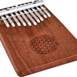 Sonic Energy Masif gövde Kalimba – C-majör, 10 ton – Mamut ağacı ahşabı, yaşam çiçeği – meditasyon, yoga, perküsyon için – aksesuarlar dahil (KL1002FOL)