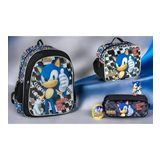 Sonic İlkokul Çantası (3 lü Set)
