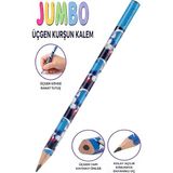 Sonic Jumbo Kurşun Kalem 1 Adet Fatih Üçgen Başlangıç Kalemi Siyah Ilk Kalemim Jumbo Kalın Kalem Kolay Tutuş - Standart