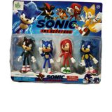 Sonic Kirpi Sonic Oyuncak Super Sonıc-Shadow-Sonic-Knuckles 4'lü Figür Karakter Oyuncak Seti