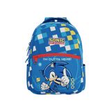 Sonic Mavi Erkek Çocuk Sırt Çantası, Okul Çantası, Çok Renkli