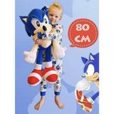Sonic Peluş Oyuncak 80 Cm Dev Boy En Büyük Boy Hediyelik Uyku Arkadaşı Mavi