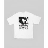 Sonic Shadow The Hedgehog Baskılı Unisex Oversize Çizgi Film Tişört - Beyaz - XS
