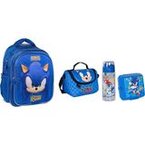 Sonic Tekstil Sonic Okul Çantası Seti (4 Parça) Back To School Kumaş Çok Renkli Lisanslı - --