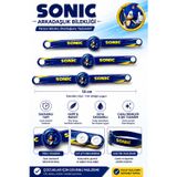 Sonic Temalı 3'lü Çıtçıtlı Kanka Bileklik Seti 18 cm Plastik Çocuk Arkadaşlık Bilekliği