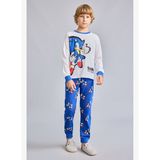 Sonıc the Hedgehog Baskılı Uzun Kollu Üst Jogger Fit Alt 2'li Pijama Takımı Erkek Çocuk