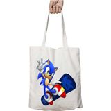 Sonic The Hedgehog Kaykay Iki Tarafı Kalıcı Baskılı Yıkanabilir Okul Plaj Omuz Bez Çantası