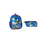 Sonic The Hedgehog Okul Çantası ve Kalemlik Seti, Çok Renkli
