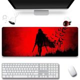 Sonic Touch Crimson Siren Vampir Kadın Kırmızı Gamer Oyuncu Dikişsiz Sıvı Geçirmez Klavye Mouse Pad 32X70CM