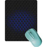 Sonic Touch Mavi Siyah Petek Desenli Kaydırmaz Gaming Oyuncu Masaüstü Dikişsiz Mouse Pad/ped (Altlık) 17X21CM
