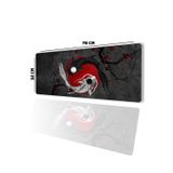 Sonic Touch SonicTouch Japon Ying Yang Balığı Gamer Oyuncu Dikişsiz Sıvı Geçirmez Siyah Klavye Mouse Pad 32x70Cm