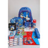 Sonic x Dekomus "Speed Force Collection" Lisanslı Kırtasiye Seti Okul,Kalem ve Beslenme Çantası,Mata