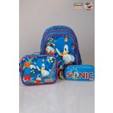 Sonic YENİ SEZON LİSANSLI SONIC OKUL ÇANTASI, BESLENME ÇANTASI VE KALEM ÇANTASI KIRTASİYE SETİ