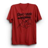 Sonic Youth, Confusion is Sx, Rock Metal Müzik Grubu Baskılı, Unisex,%100 Pamuk Tişört S Kırmızı