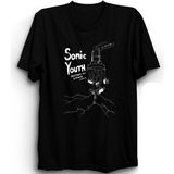 Sonic Youth, Italy, Rock Metal Müzik Grubu Baskılı, Unisex, %100 Pamuk Tişört - Siyah - XS