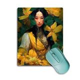 Sonictouch Japon Orman Perisi Kaydırmaz Gaming Oyuncu Dikişsiz Sarı Yeşil Mouse Pad/ped 17X21CM