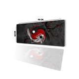 SonicTouch Japon Ying Yang Balığı Gamer Oyuncu Dikişsiz Sıvı Geçirmez Siyah Klavye Mouse Pad 32x70Cm