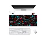 SonicTouch Renkli Çakıl Taşları Gamer Oyuncu Dikişsiz Sıvı Geçirmez Klavye Mouse Pad 32x70Cm