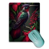 Sonictouch Sinek Kuşu Temalı Pembe Zambak Çiçekli Kaydırmaz Gaming Oyuncu Dikişsiz Mouse Pad/ped 17X21CM