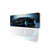 Sonictouch Tron Yarış Arabası Temalı Kaymaz Gaming Oyuncu Masaüstü Dikişsiz Siyah Klavye Mouse Pad 32X70cm