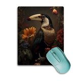 Sonictouch Tukan Papağını Kaydırmaz Gaming Oyuncu Dikişsiz Kahverengi Sarı Mouse Pad/ped 17X21CM