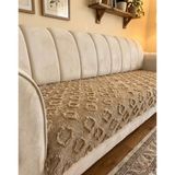 Şönil Bohem Kaymaz Koltuk Örtüsü 90X210 cm | 3 Kişilik Kanepe, Çekyat Örtüsü - 90 x 210 cm - Vizon