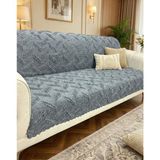 Şönil Bohem Sakallı Kaymaz Koltuk Örtüsü 180X220 cm | 3 Kişilik Kanepe, Çekyat Örtüsü - 175 x 215 cm - Antrasit
