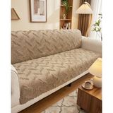 Şönil Bohem Sakallı Kaymaz Koltuk Örtüsü 180X220 cm | 3 Kişilik Kanepe, Çekyat Örtüsü - 175 x 215 cm - Vizon