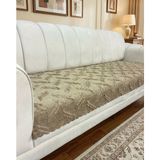 Şönil Bohem Sakallı Kaymaz Koltuk Örtüsü 90X210 cm | 3 Kişilik Kanepe, Çekyat Örtüsü - 90 x 210 cm - Vizon