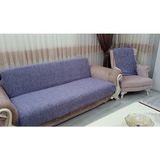 Şönil El Dokuma Kolsuz Koltuk Örtüsü (3+3)-Lila - 175 x 220 cm