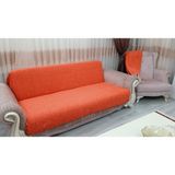 Şönil El Dokuma Kolsuz Koltuk Örtüsü (3+3)-Oranj - 175 x 220 cm - Turuncu