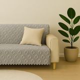 Şönil Jakarlı Kaymaz Koltuk Örtüsü 175x215 Cm Çekyat Uyumlu, Yıkanabilir AÇIK GRİ