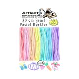 Şönil Pastel Renkler 30 Cm 25 Li 1 Paket Pastel Renkli Tüylü Tel Peluş Tel 30 Cm Elişi Okul Projeleri Süsleme