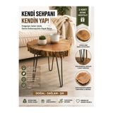 Sonline KENDİ SEHPANI KENDİN YARAT Karışık Meşe ve Kayın Ağacından Kendi Zevkine Göre Sehpanı Yarat (AYAKLARI HEDİYE 3 ADET)