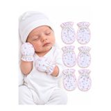 Sönmez bebe YUVARLAK BONCUK DESENLİ YENİDOĞAN PAMUKLU PENYE 6'LI ÇİFT SET PAKET UNİSEX BEBEK ELDİVENİ 1930100021365874444412963333566