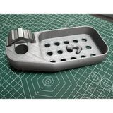 Sonmez Store Duş Rayı Sabunluğu, Banyo Sabunluğu, Duşakabin Rafı, Boru Çapı Seçiniz, Sağ Montaj - Gri - Boru Çapı : 22mm