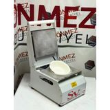 Sönmez Vakum 20 Cm Yuvarlak Karton Tabak Kapatma Makinesi Salata Makarna Paketleme Makinesi