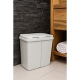 sonnenflügel Modern İki Bölmeli Kirli Çamaşır Sepeti - Banyo Çamaşır Sepeti 90 Lt (Beyaz)
