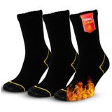 SONNORS 3 Çift Termal Outdoor Kamp Çorapları Pamuklu Yastıklı Nefes Alabilen, Isıtmalı Çorap Erkek Kadın Siyah 3'lü Paket Set (Siyah, 47-50)