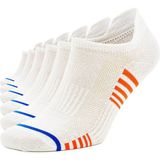 Sonnors 6 Çift Çizgili Sneaker Beyaz Kadın Erkek Pamuklu Spor Çorap - 39 - 42