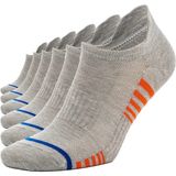 Sonnors 6 Çift Çizgili Sneaker Gri Kadın Erkek Pamuklu Spor Çorap - 43 - 46
