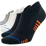 Sonnors 6 Çift Çizgili Sneaker Siyah Beyaz Gri Kadın Erkek Pamuklu Spor Çorap - 43 - 46 - Çok Renkli
