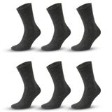 SONNORS 6 Çift Premium Siyah Uzun Erkek Kışlık Çorap - Organik Pamuktan Rahat Dikişsiz Çoraplar - Bambu Klasik Ofis ve Okul Kadın Siyah Çorapları Socks - Siyah & Antrasit (Antrasit,35-38)