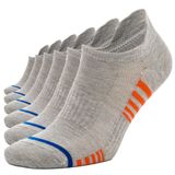 SONNORS 6 Çift Spor Sneaker Kadın Erkek Çorap - Organik Pamuk Patik Spor Çorabı - Kısa Çorap Dikişsiz Rahat Kalıp - Gri 43-46
